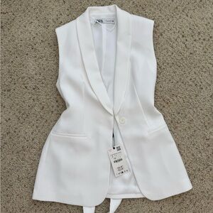 Zara tuxedo collar Sleeveless Vest
